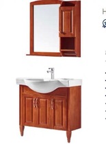 Hengjie Pure Solid Wood Rubber Log Bathroom Cabinet HBT530103N-090