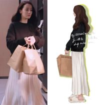 You are my Glory Dilge Baggio Jingjing with black loose round neck sweater top skirt set