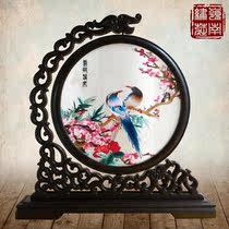 Chaozhou embroidery Canton embroidery Guangdong embroidery Pure hand embroidery Join decoration Business wedding Creative home home decoration