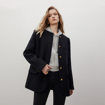 MADEINAM 21 autumn winter cashmere_grade first cut wool gold buckle woolen suit jacket