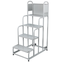 Jingmu climbing ladder mobile platform supermarket warehouse household four-step ladder 1 m high wheel can be fixed Shanghai direct sales