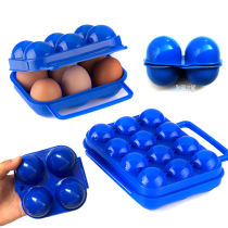 Outdoor portable egg box 2 grids 12 grains 6 pcs 4 packs Picnic tanna egg tray shell Anti-crushing shock PP material