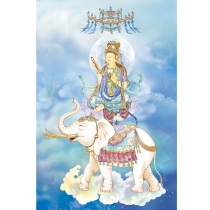 Namo Daxing Portrait of Samantabhadra Bodhisattva Bound to King Samantabhadra Hanging picture Buddha statue Photo paper double-sided plastic sealed Buddha Statue