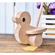 Small town Old Gold step duck wood toy cute ornaments decoration
