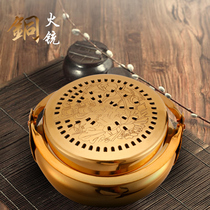 Wedding supplies Wedding brazier Bride dowry Wedding brass thickened fire arrowhead stove Dowry Wangfu
