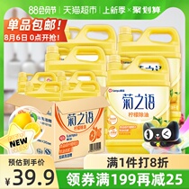 Olive chrysanthemum chrysanthemum language lemon dishwashing liquid household family pack 1 208kg4 bottles affordable detergent dishwashing