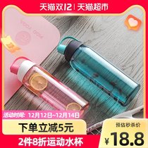 Camellia Ike Sports Cup 1500ml large capacity plastic space Cup mens portable water bottle Cup outdoor color random