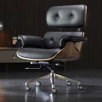 Leather boss chair modern minimalist home office chair conference computer chair comfortable high back big class chair