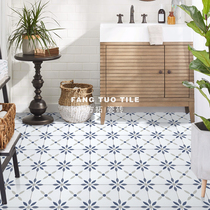 Nordic blue hipster tiles 200 bathroom kitchen floor tiles bathroom toilet balcony flower tiles wall tiles tiles