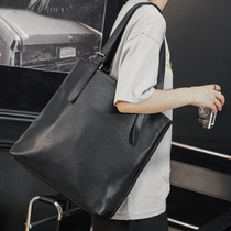 New trend simple shoulder bag Hand bag Korean mens bag casual bag tote bag fashion small satchel bag tide
