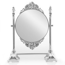 Home furnishings European palace goddess retro creative dressing table furnishings silver-plated Queen double mirror