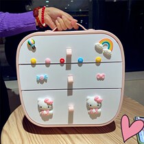 Childrens headdress card storage box girl princess baby dressing cute rubber band rope hairclip jewelry box
