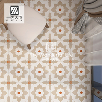 Retro net safflower brick Bathroom Kitchen balcony wall brick Restaurant non-slip floor tile Bathroom See Nanhua bed and breakfast tile