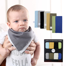 Special price baby saliva towel double triangular towel Cotton and hemp rice pocket Baby newborn children bib pocket towel thin section