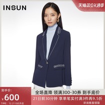 Enshang Coe 2021 autumn and winter New suit webbing business commuter OL wrinkle-resistant short waist single-breasted coat