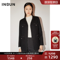 Enshang COVER Winter 2022 New Sunny Sequin Design Comfortable Pure Wool Versatile Temperament Short Jacket