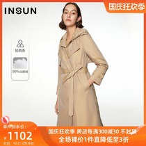 (Light business) Enshang Ke 2021 Winter new style style hooded warm white goose down down jacket