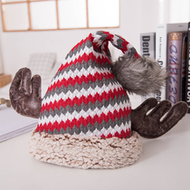 Christmas hat New Year gifts warm and thickened hat New Years Day adult clothing dressed up for Christmas decorations