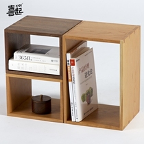 Hi black walnut rack desktop bookshelf shelf free combination cabinet cabinet small bookcase