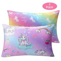 Nidoul Toddler Girls Pillowcase 2 Pack Unicorn Rai