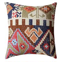 Benjara 24 x 24 Handwoven Cotton Accent Pillow