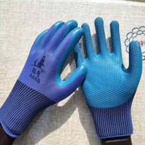 Labor insurance gloves wear-resistant work thin rubber a688 impregnated soft thickened wrinkled non-slip rubber male workers work on the ground