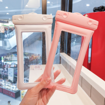 2021 new ins female fashion cute cartoon airbag solid color mobile phone waterproof bag can touch screen underwater photo H34