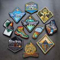 Embroidery Velcro morale chapter adventure mountaineering camping landscape Magic chapter patch sewing patch household outsourcing stickers