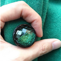 Resin button womens woolen cashmere coat coat sweater big black round decorative button clothing accessories