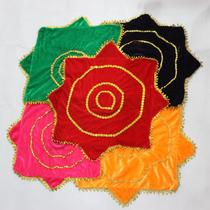 Professional dance handkerchief anise towels Seedlings Song Handkerchief thickened with circle Two people turn to square dance Chinese wind red and yellow green blue