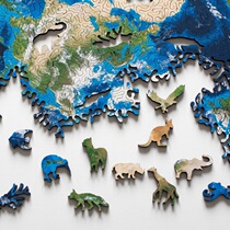 World map puzzle brain-burning puzzle infinite galaxy puzzle irregular wooden hell level high difficulty