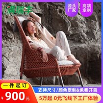 Outdoor rattan garden sofa combination Nordic Outdoor garden design Hotel Sun room Leisure rattan sofa and chair
