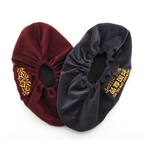 Customized cashmere cloth shoe cover thick non-slip board room model house Villa household LOGO embroidered label cloth shoe cover