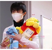 Japanese Hanyu yuzu pooh pooh pooh plush doll doll doll tissue box car paper set