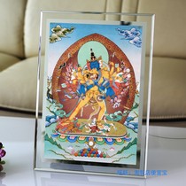 Customized time wheel Vajra Mandala photo paper double-sided plastic seal portrait statue tantric Buddha photo frame setting