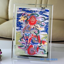 Custom Wang Lingguan portrait Taoist god statue Photo paper plastic seal Taiyi Thunder God Yinghua Tianzun Guardian law photo frame set table