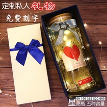 Decorative jars with strips of paper delicate small glass bottles densely encapsulated stars with paper slips confession gifts handmade