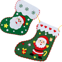 Christmas Socks Candy Bag DIY Handmade Material Bag Unwoven Children Make Pendant Decoration Creative Gifts