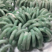 14 years old shop natural A goods jade bracelet female Myanmar big ring mouth jade bracelet wide version bracelet with jade ring