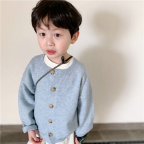  Tong Tong Mother customized men and women Korean loose knitted cardigan childrens wild jacket baby soft waxy top spring