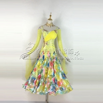 To the new Chinese New Friendship National Label Performance Competition Performance Morden Waltz Dance Dresses Big Swing Dress Set to Do