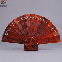 Redwood Fan Lao Lao Lao red acid branch folding fan Chinese fan decoration Chinese wedding room large fan pending