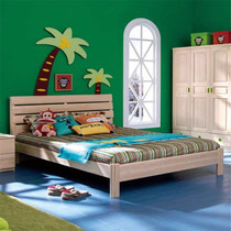 Songbu Kingdom DS003S Original Wood Color Single Layer Bed