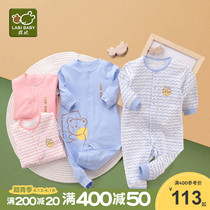 Rabbis official flagship baby conjoined clothes spring and summer thin baby climbing suit freshmen air conditioning conjoined khaclothes 2 pieces