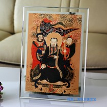 Customized Zhenwu Emperor portrait 2 photo paper plastic seal Xuantian God Taoist statue dedicated to double-sided plastic sealing platform