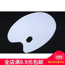 High quality elliptical disc thickness pigment palette palette palette children painted watercolor powder acrylic pigment palette