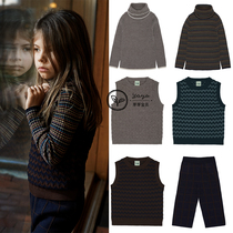 Bud Bud Baby 21AW Men and Women Baby Wool Warm Knitted Vest Lap Top