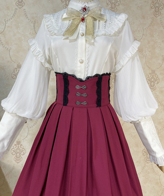 taobao agent Retro brace, elegant long skirt, Lolita style, high waist, British style, tutu skirt