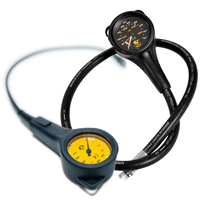 POSEIDON POSEIDON diving residual pressure gauge pressure gauge barometer single gauge black Yellow