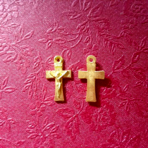 Shengyi gold and silver two-color all-gold cross accessories